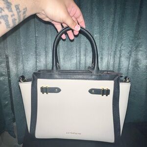 Liz Claiborne tuxedo tote bag